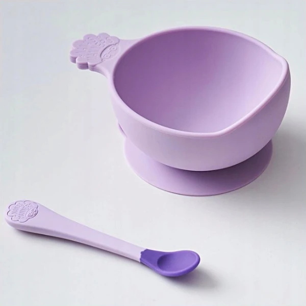Nana's Manners PURPLE Silikoninis dubuo su siurbtuku