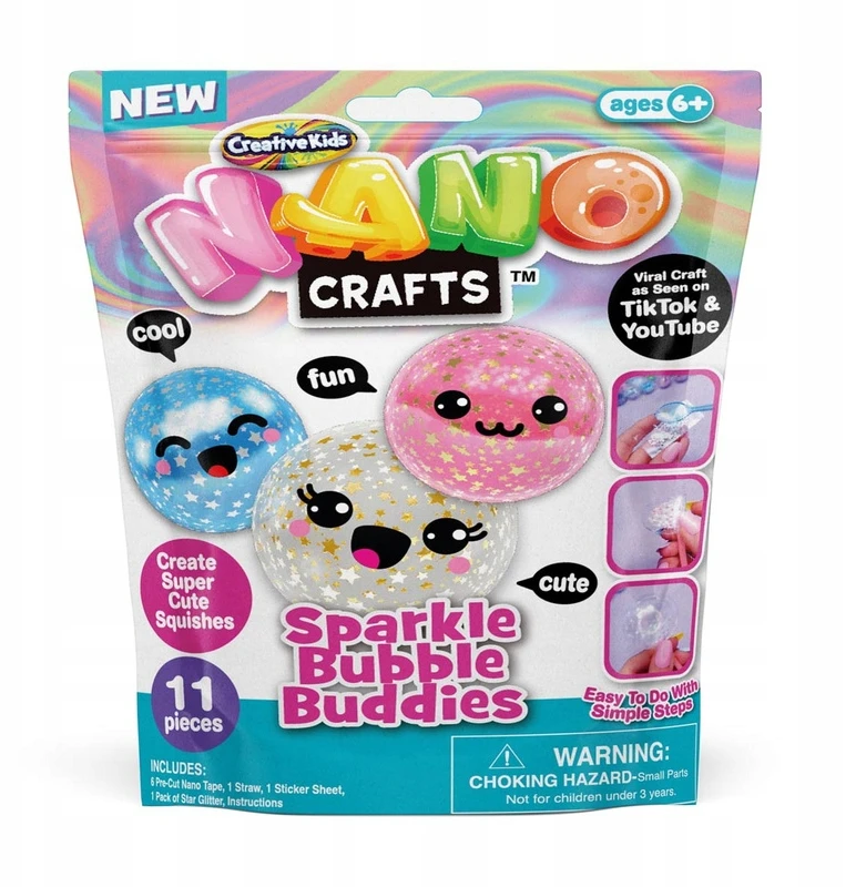 Swede NANO CRAFTS BUBBLE TAPE PRIPUČIAMI BIUDŽIAI 11 vnt