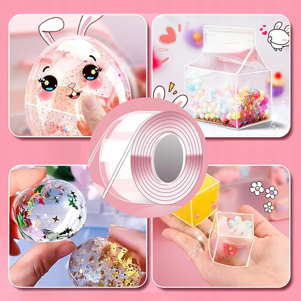 Bez Marki NANO JUOSTOS RINKINYS BUBULĖLIŲ PŪTIMO DIY Blow Bubble Dvipusis
