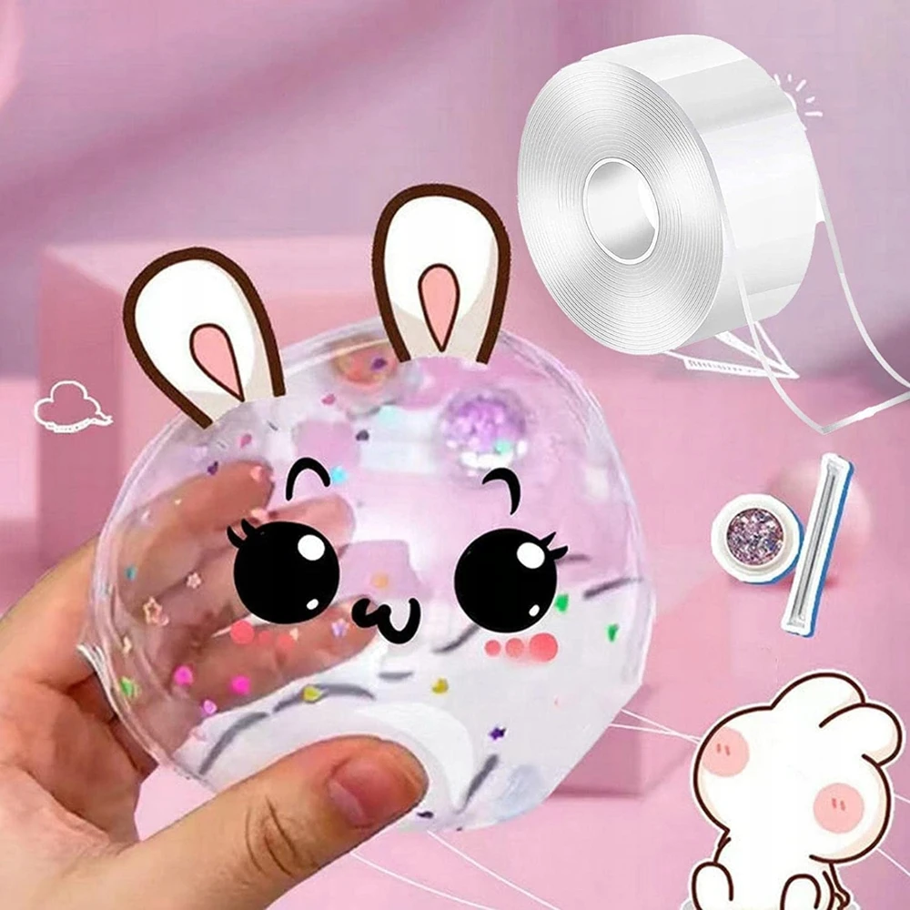 Bez Marki NANO JUOSTOS RINKINYS BUBULĖLIŲ PŪTIMO DIY Blow Bubble Dvipusis