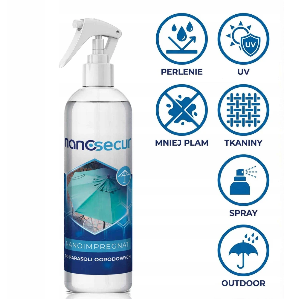 NANOSECUR impregnavimas sodo skėčiams, tentams, sodo baldams 250 ml