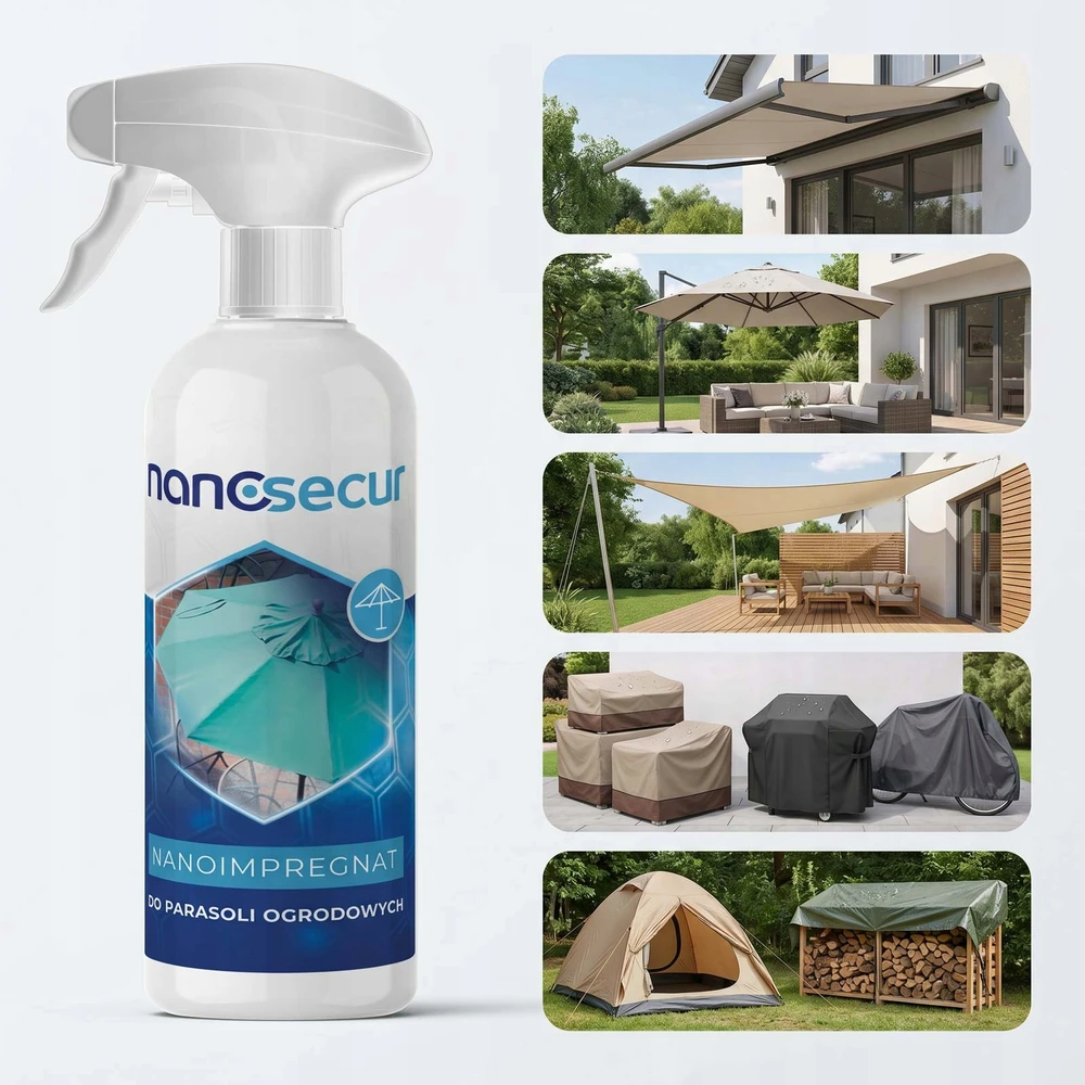 NANOSECUR impregnavimas sodo skėčiams, tentams, sodo baldams 250 ml