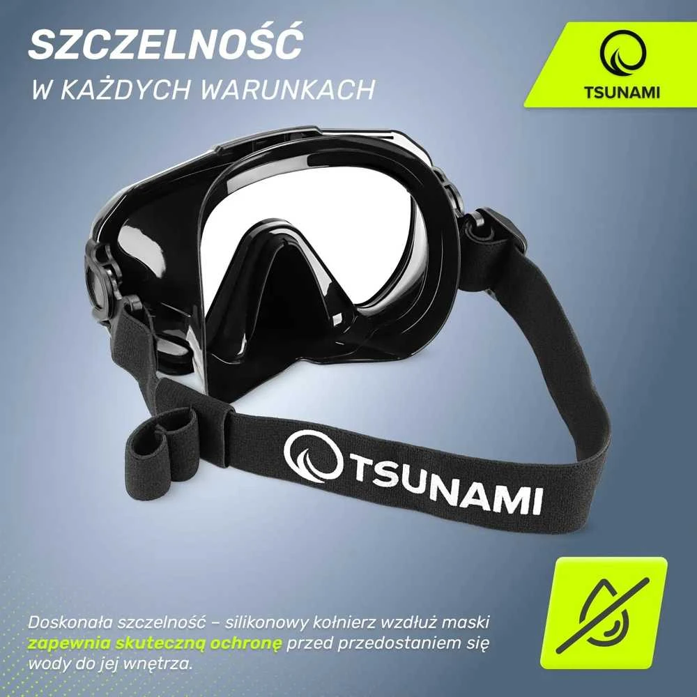 Nardymo ir snorkelingo kaukė nuo cunamio