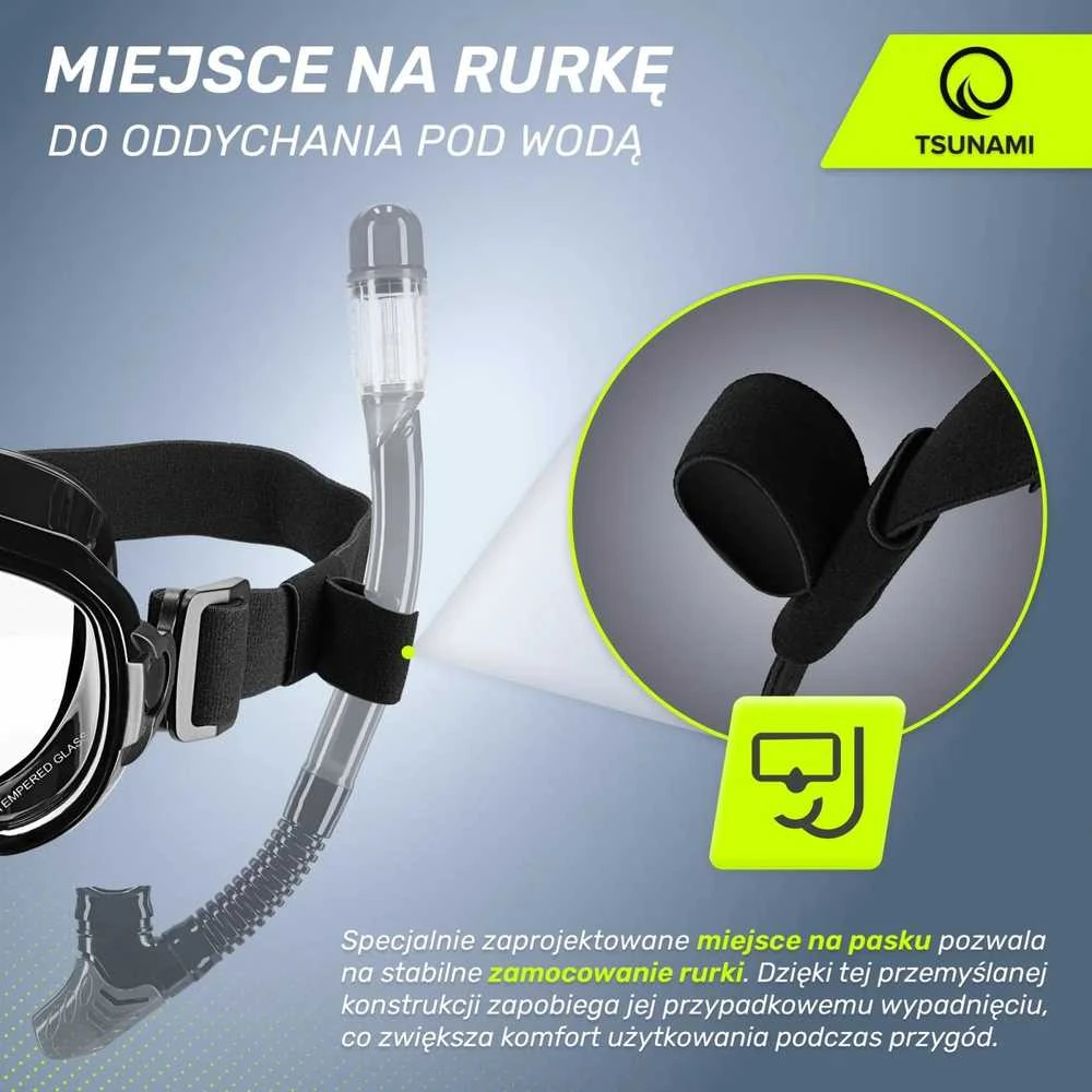 Nardymo ir snorkelingo kaukė nuo cunamio