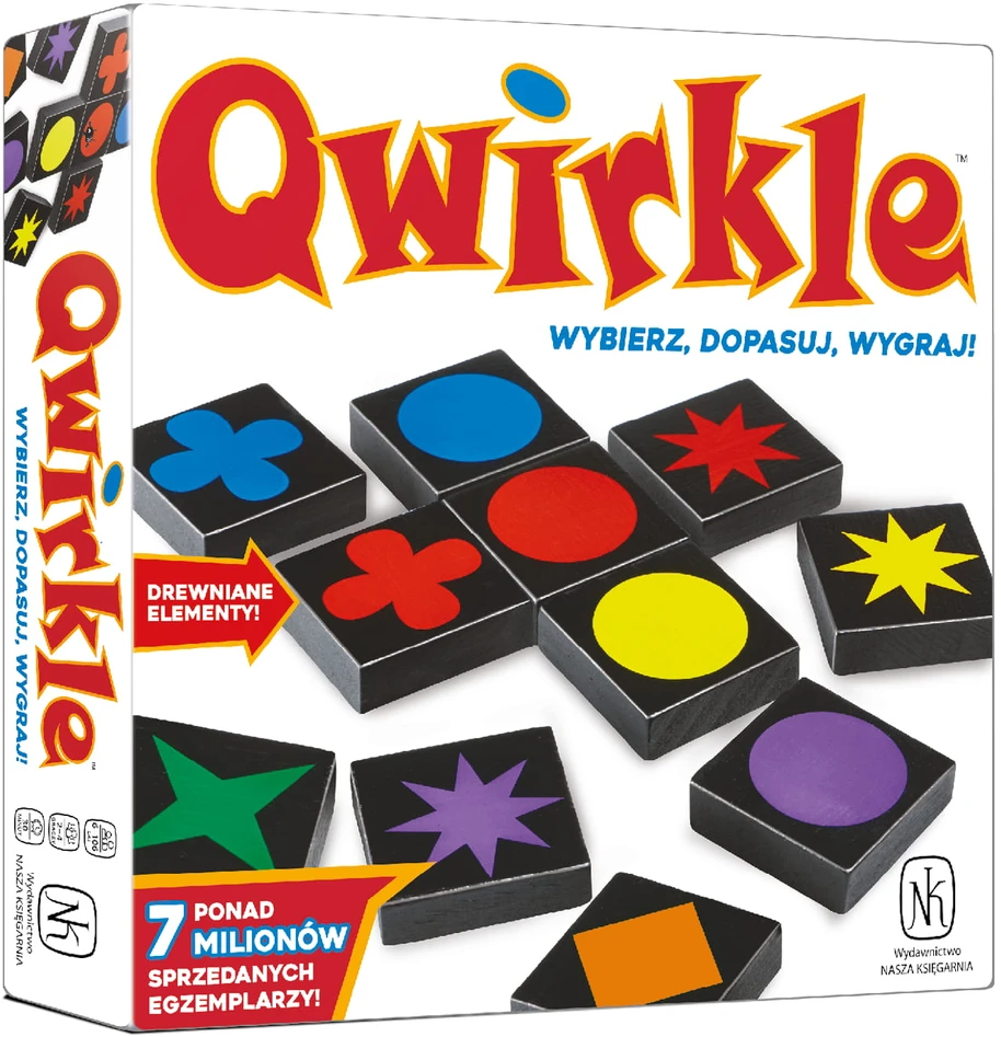 Nasza Ksiegarnia QWIRKLE stalo žaidimai atitinka spalvas ir formas 6+ Mūsų knygynas
