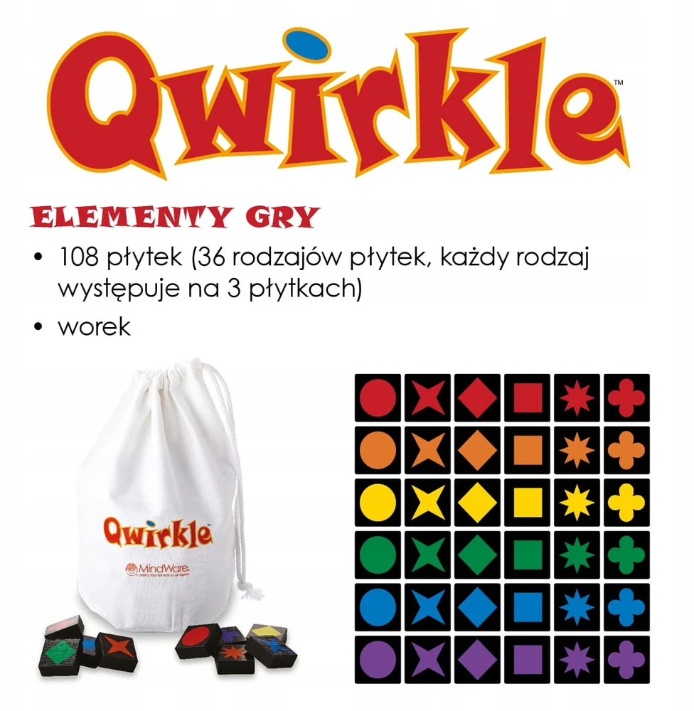 Nasza Ksiegarnia QWIRKLE stalo žaidimai atitinka spalvas ir formas 6+ Mūsų knygynas