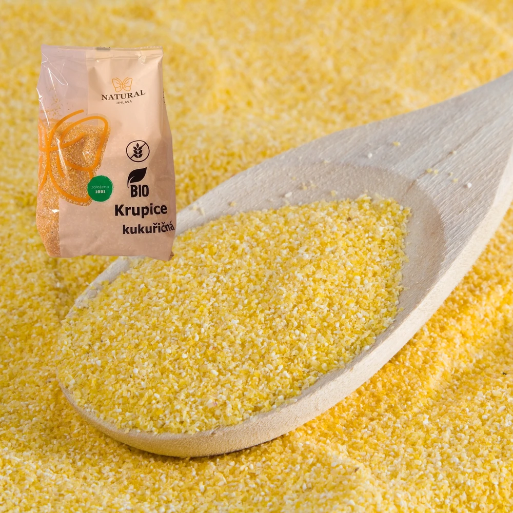 Natural Ekologiškos kukurūzų kruopos, be glitimo, 500g