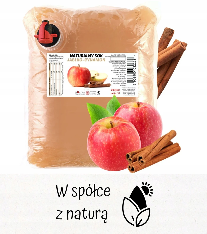 NATŪRALIOS SPAUSTOS OBUOLIŲ CINAMONO SULTYS 3 VAIKAMS