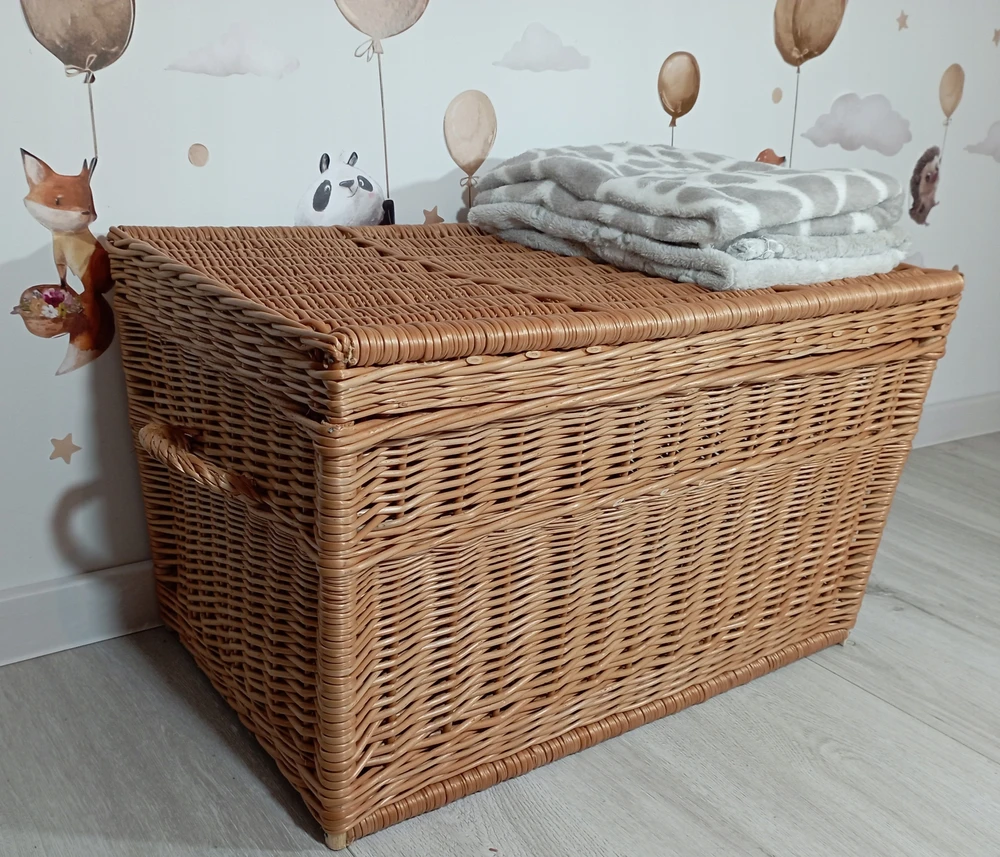 Natūralios vytelės bagažinė Basket TOY krūtinė 70cm