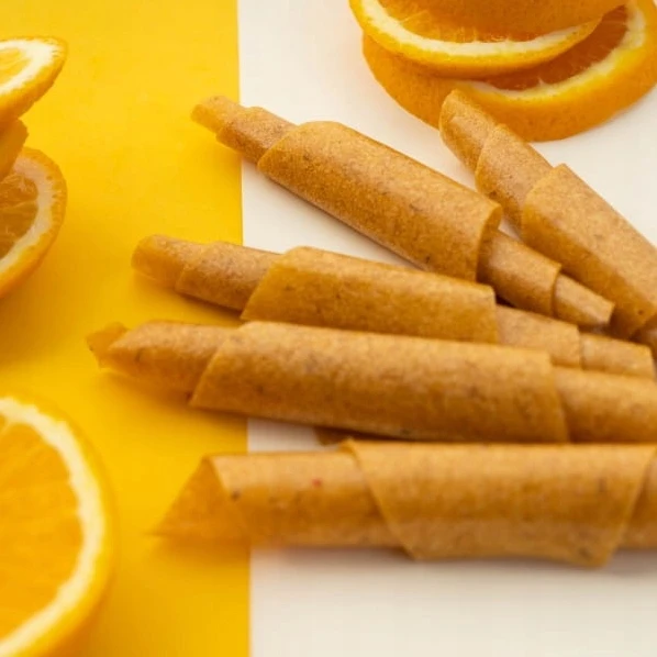 Naturalnie Zdrowi Naturally Healthy Oranžinis Rolls su vitaminu C ir cinko užkandis 50 g