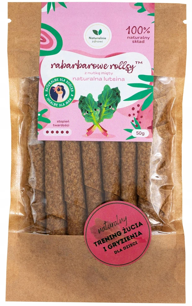 Naturalnie Zdrowi RABARBARŲ RINKINIAI su natūraliu liuteinu ir šiek tiek mėtų 50 g Natūraliai sveika
