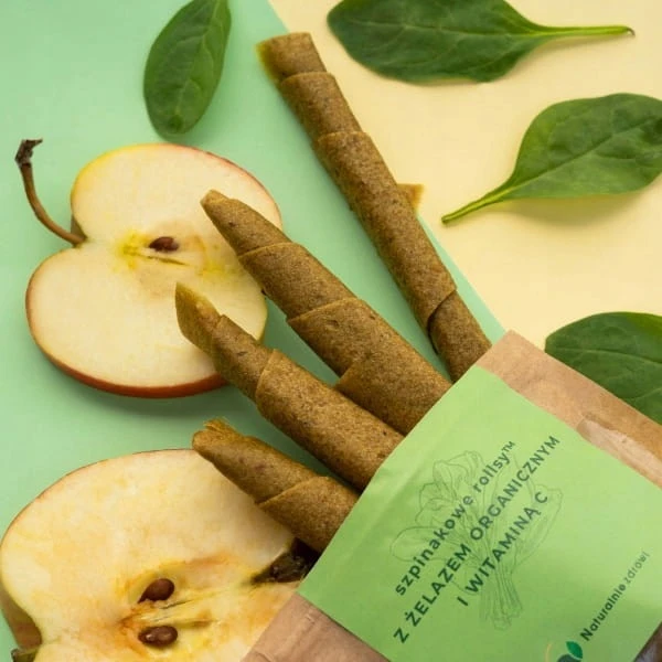 Naturalnie Zdrowi ŠPINATŲ vyniotiniai su vitaminu C 50g Natūraliai sveika
