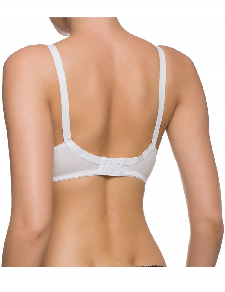 NATURANA 5089 BRA be virvelių, medvilnė maitinimui, balta 100B