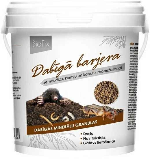 Natūr.barjeras kurkšliams/kurmiams/vikšrams riboti BIOFIX 1kg