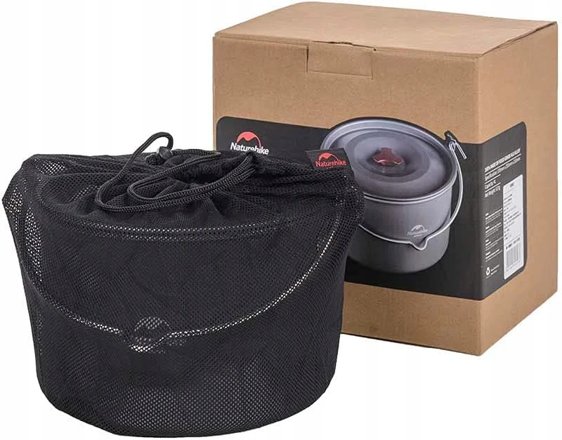 Naturehike NEŠIMASIS TURISTINIS PUODAS SU dangteliu 21cm 4000ml 1-6 ŽMONĖMS