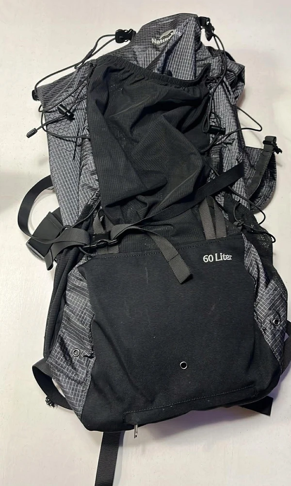 NATUREHIKE NH19BP095 žygio kuprinė 60L+5L juoda