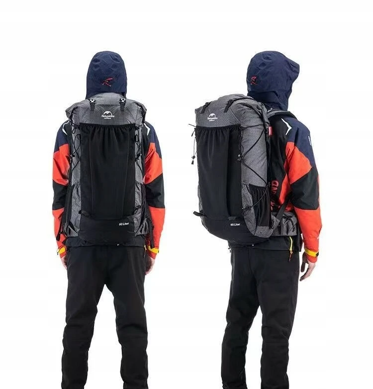 NATUREHIKE NH19BP095 žygio kuprinė 60L+5L juoda