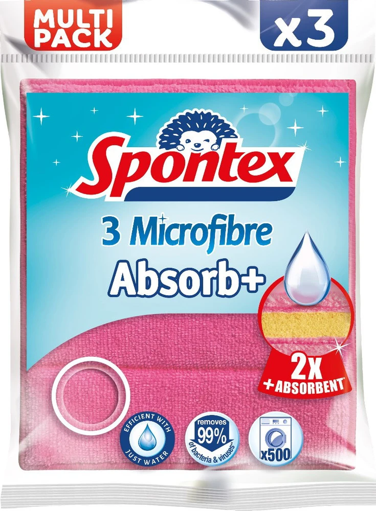 Spontex Šluostė mikropluošto Magic Effect 20.5x22cm, 2vnt