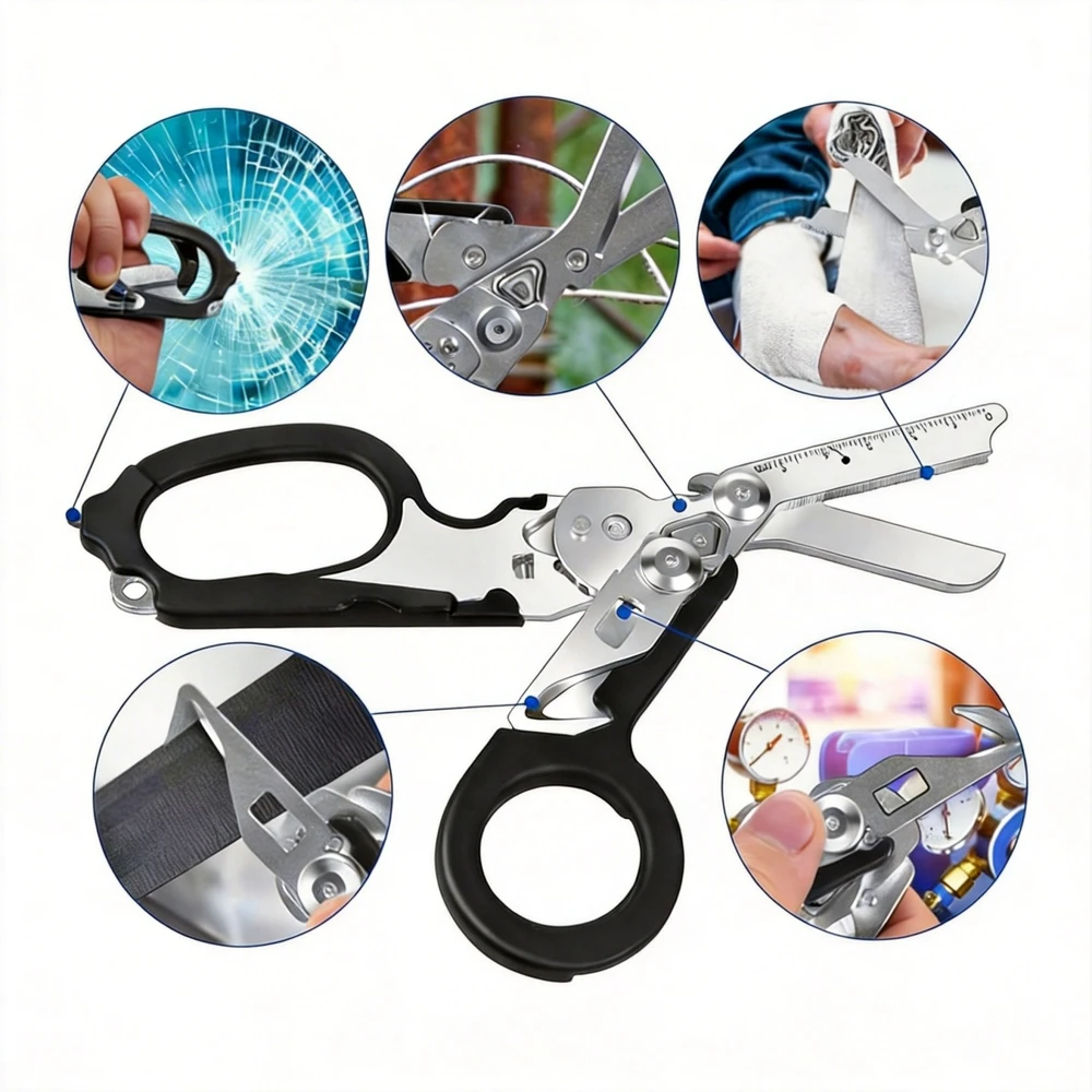 NAUJOS RAPTOR gelbėjimo žirklės MULTITOOL 6 IN 1