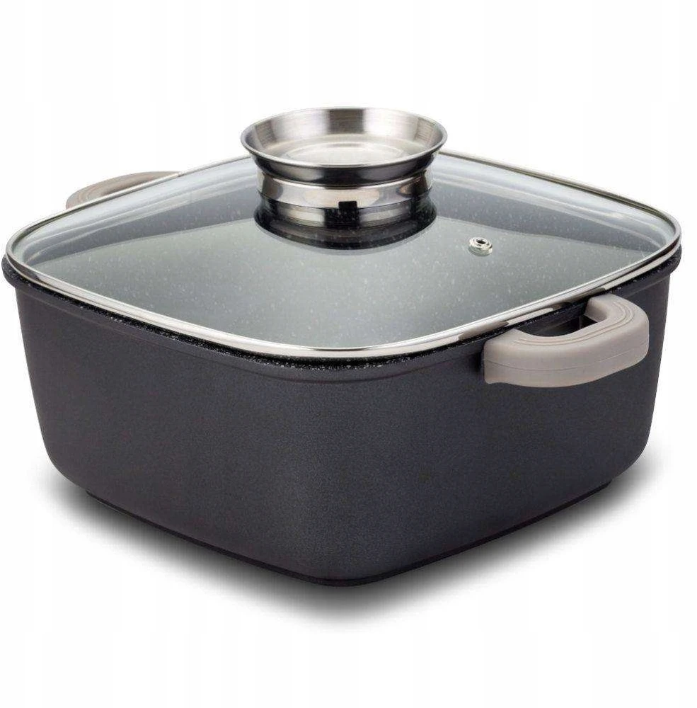 Nava Puodas granitas su stikliniu dangteliu FUNTZIO 24 cm, 5,4 l