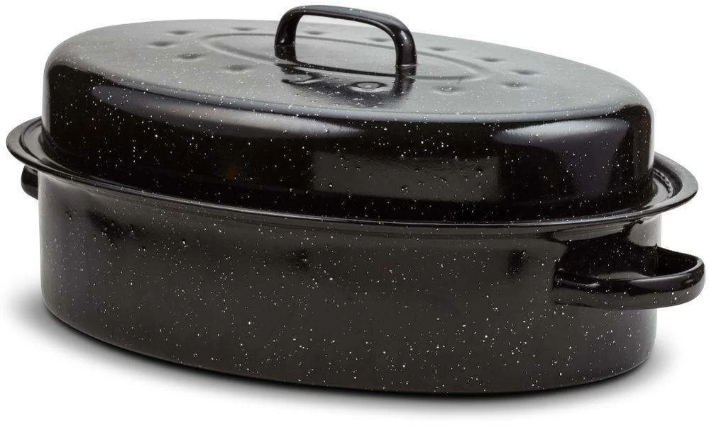 Nava Kepimo indas emaliuota su dangčiu ovali 5 l, 40x27,5x14 cm