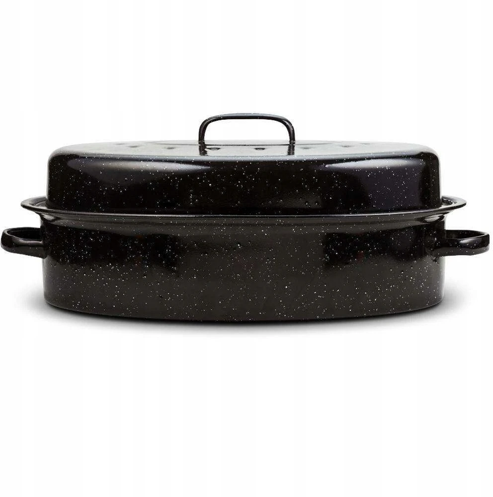Nava Kepimo indas emaliuota su dangčiu ovali 5 l, 40x27,5x14 cm