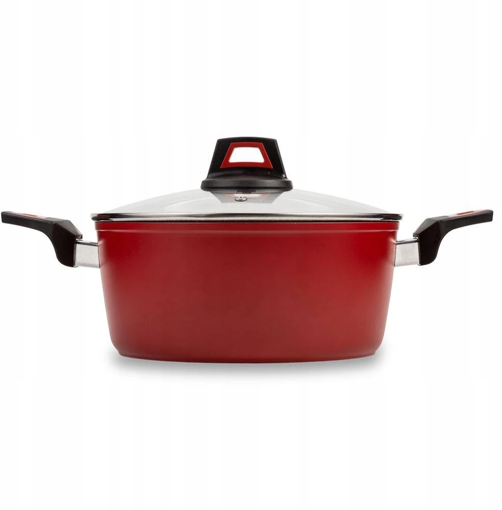Nava Puodas granitas su stikliniu dangteliu TAURUS 24 cm, 4,2 l