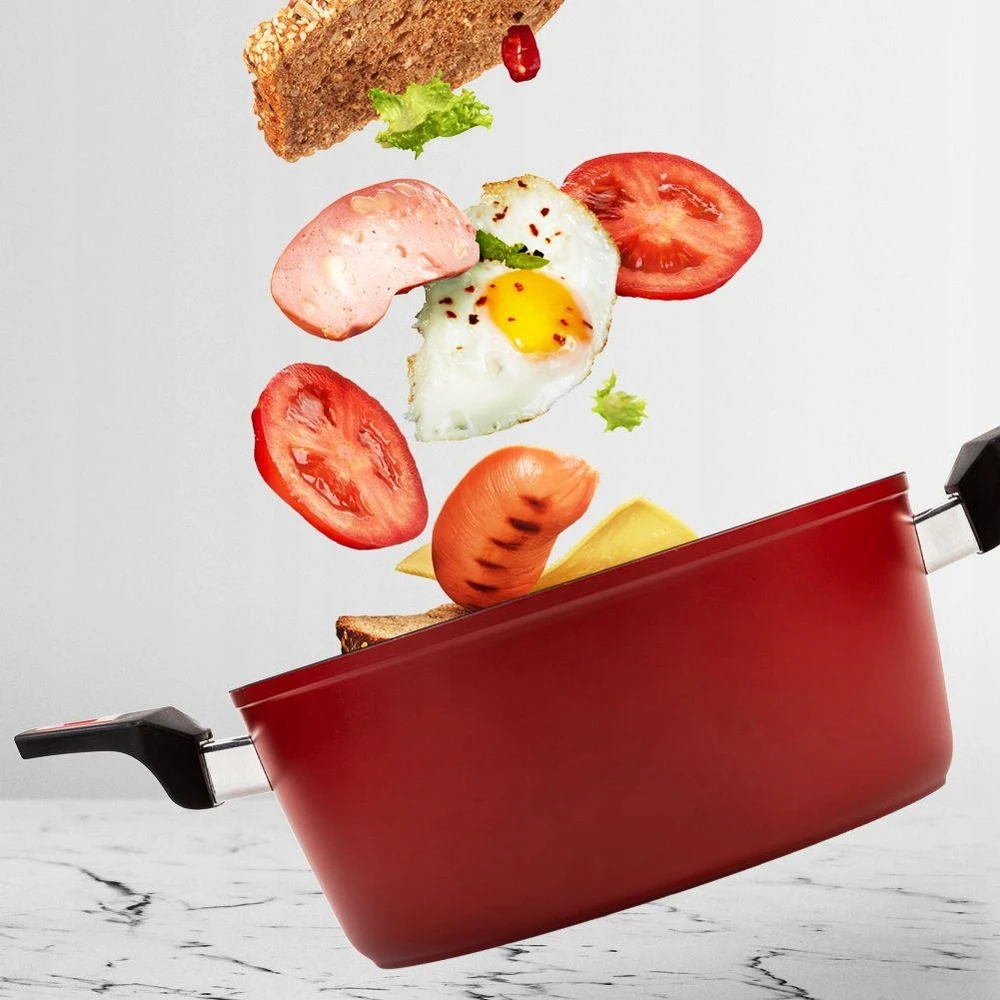 Nava Puodas granitas su stikliniu dangteliu TAURUS 28 cm, 6,2 l