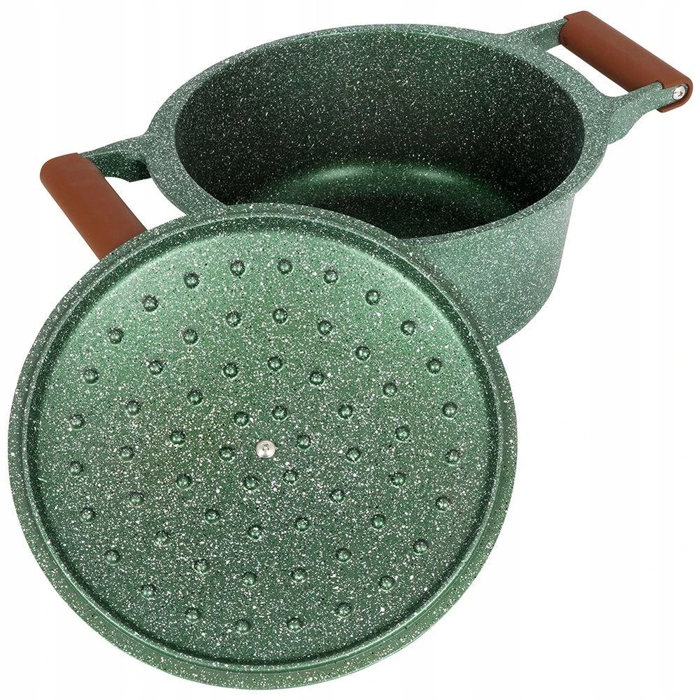 Nava Puodas granitas su dangčiu OMEGA 24 cm, 4,4 l