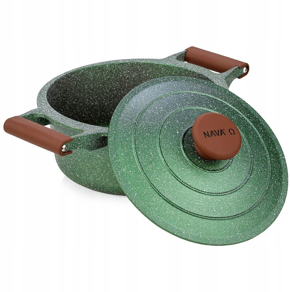 Nava Puodas granitas su dangčiu OMEGA 24 cm, 4,4 l