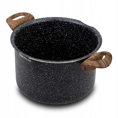 NAVA tradicinis granitinis puodas su NATURE košimo dangteliu 22 cm 4,5l