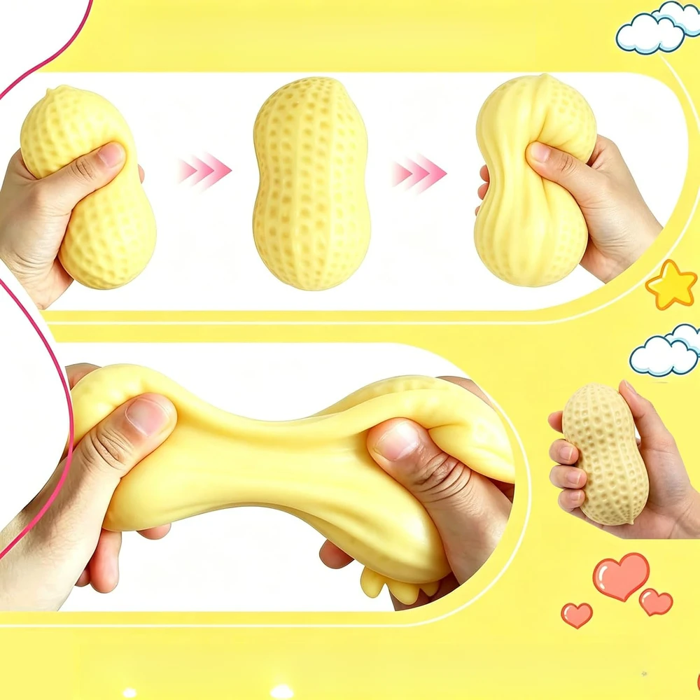 NawiToys ANTISTRESINIS ŽEMĖS RIEŠUTŲ SQUISHY SQUEEZING TPR-ATpalaiduojantis žaislas