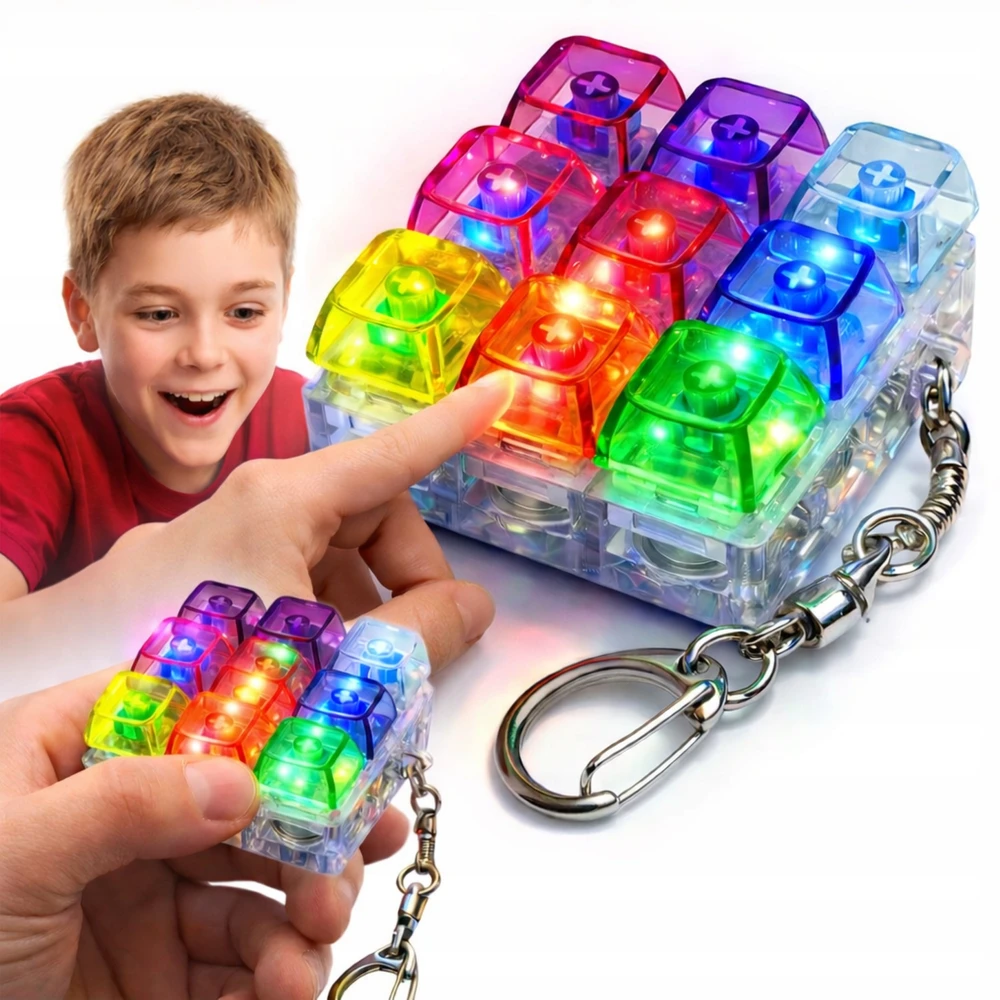 Nawitoys CLICKER MECHANINĖ KLAVIATŪRA LED ANTISTRESAS CLIKER FIDGET SWITCH RAKT.