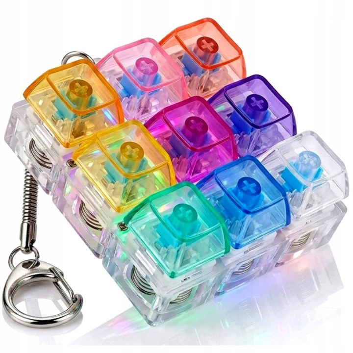 Nawitoys CLICKER MECHANINĖ KLAVIATŪRA LED ANTISTRESAS CLIKER FIDGET SWITCH RAKT.
