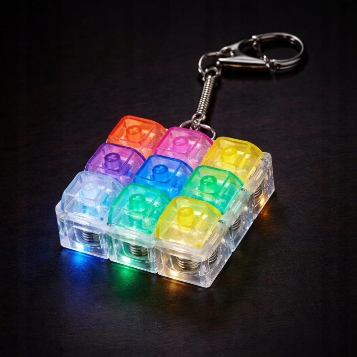 Nawitoys CLICKER MECHANINĖ KLAVIATŪRA LED ANTISTRESAS CLIKER FIDGET SWITCH RAKT.