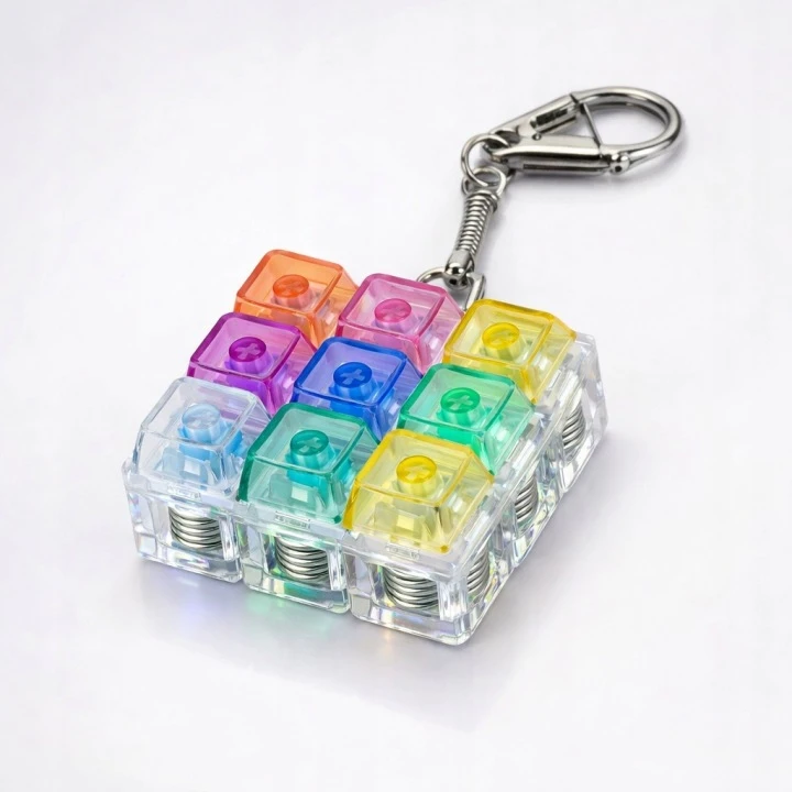 Nawitoys CLICKER MECHANINĖ KLAVIATŪRA LED ANTISTRESAS CLIKER FIDGET SWITCH RAKT.