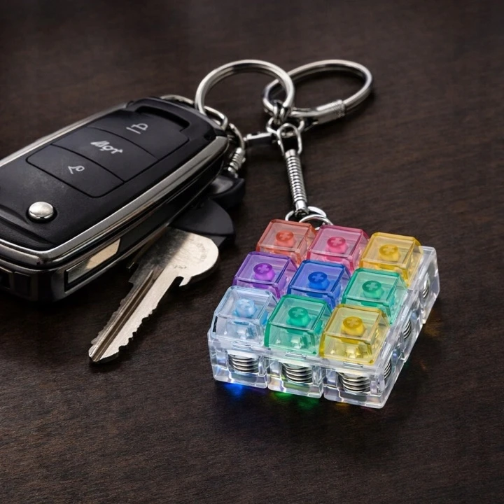 Nawitoys CLICKER MECHANINĖ KLAVIATŪRA LED ANTISTRESAS CLIKER FIDGET SWITCH RAKT.