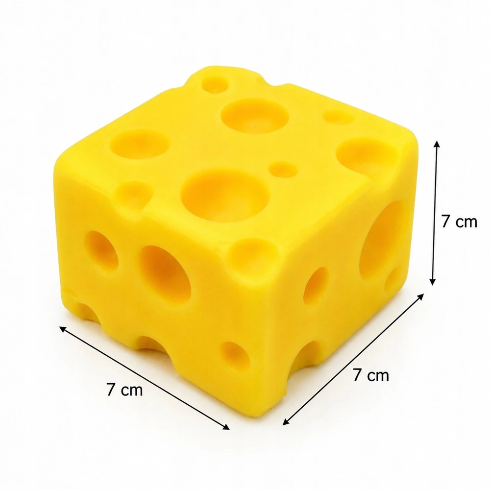 Nawitoys Gniotek Antistresinis sūris 7x7 cm XXL Squishy Geltona Cheese sensorinis žaislas