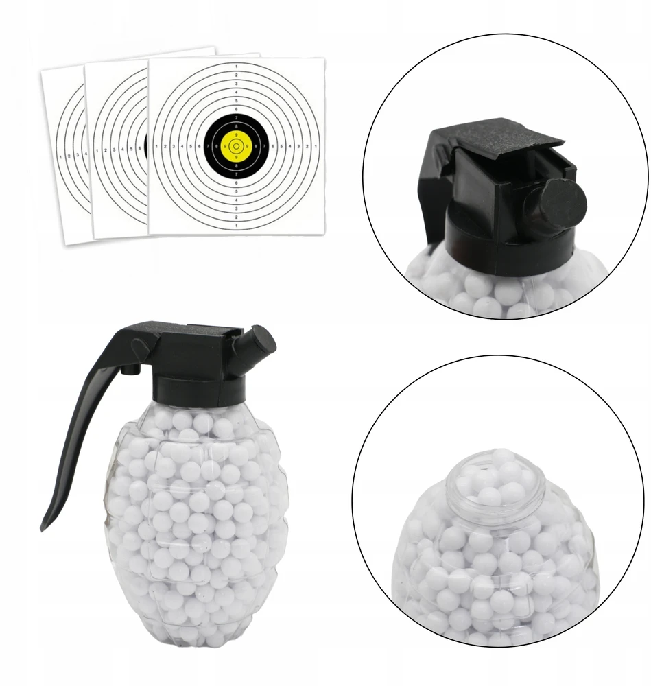 Nawitoys PLASTIKINIS BB pistoletas SU METALINIU ASG duslintuvu 6 mm NEMOKAMAI RUMULIAMS