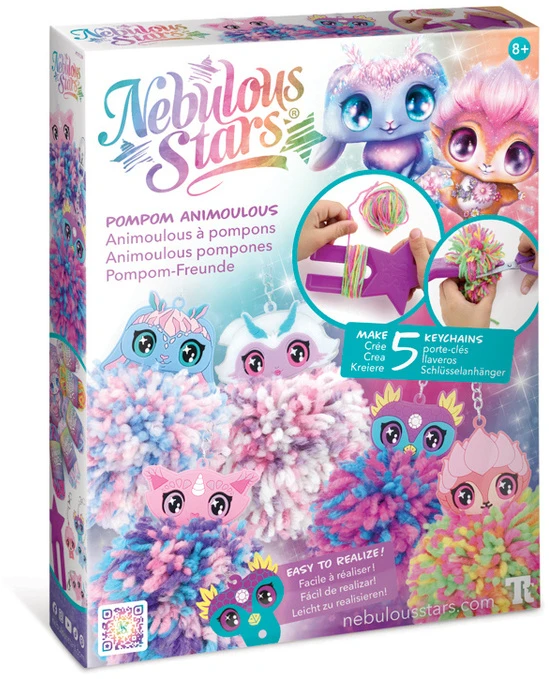 NEBULOUS STARS „pasidaryk pats“ rinkinys raktų pakabukų su pomponais gamybai