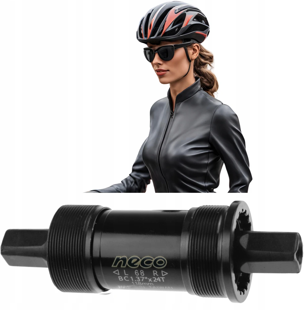 NECO BSA 68x118 mm apatinis laikiklis MTB / kelių sandarus Cr-Mo kvadratinis našumas