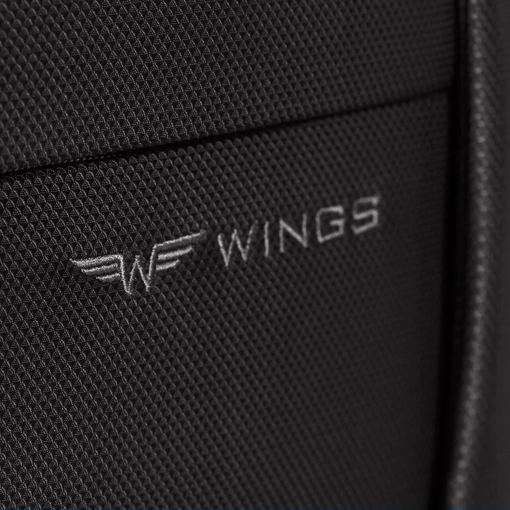 Nedidelis lagaminas Wings 13426, juodas, tekstilė, labai lengvas