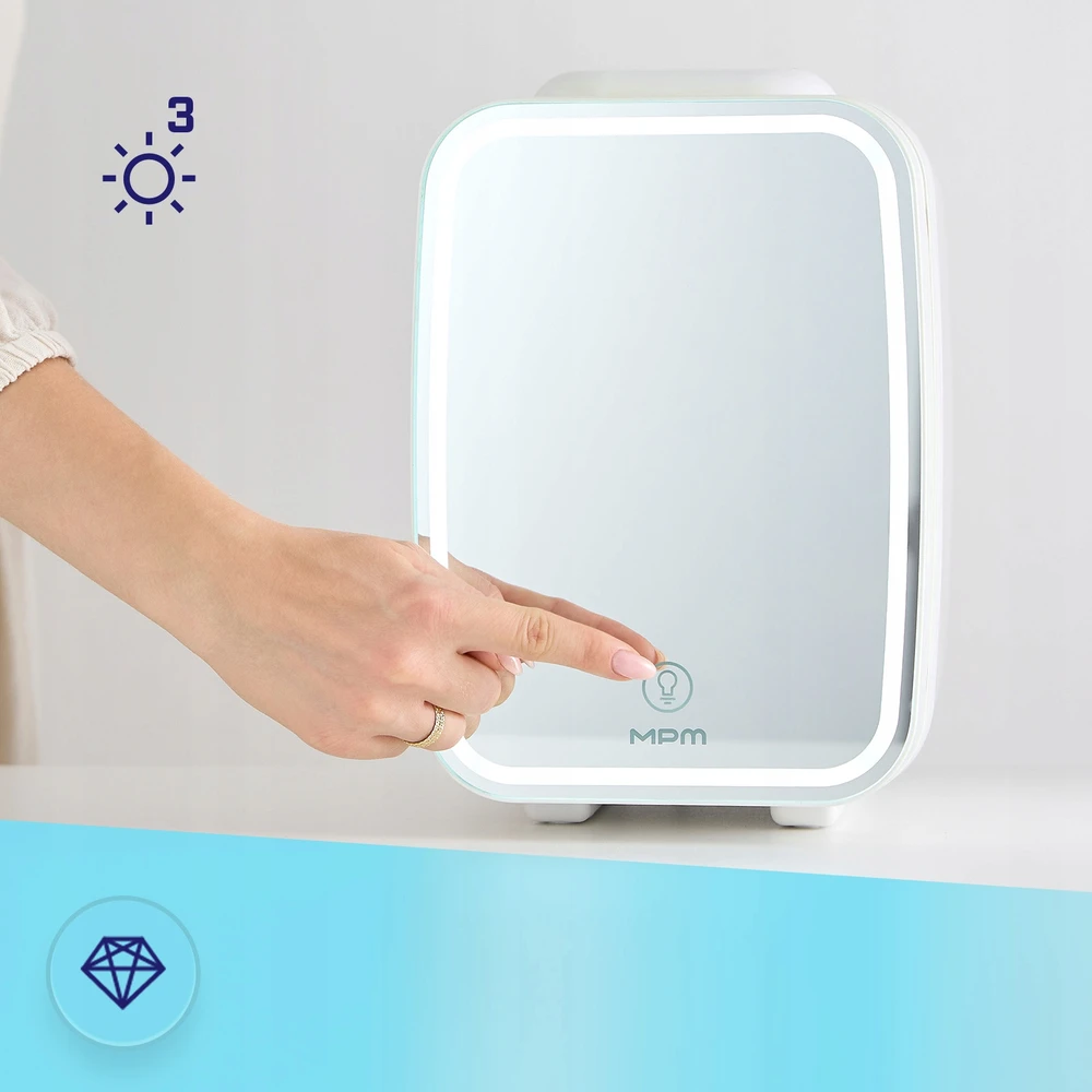 Šaldytuvas COSMETIC REFRIGERATOR WITH MIRROR MPM-04-CK-01 Baltas