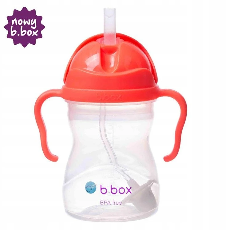 B.BOX BB00510 Vandens butelis su šiaudeliu 240 ml arbūzas
