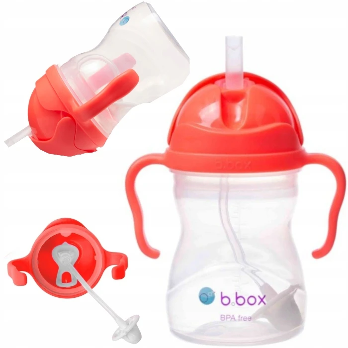 B.BOX BB00510 Vandens butelis su šiaudeliu 240 ml arbūzas
