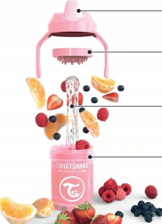 Neišsiliejantis puodelis su rankenėlėmis Twistshake Mini Cup, 230 ml, 4 mėn., juodas