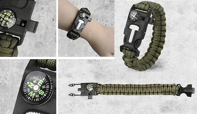 Nela-Styl MILITARY SURVIVAL MEGA SURVIVAL KIT 32in1 Kompaso kišeninio peilio gelbėjimo antklodė
