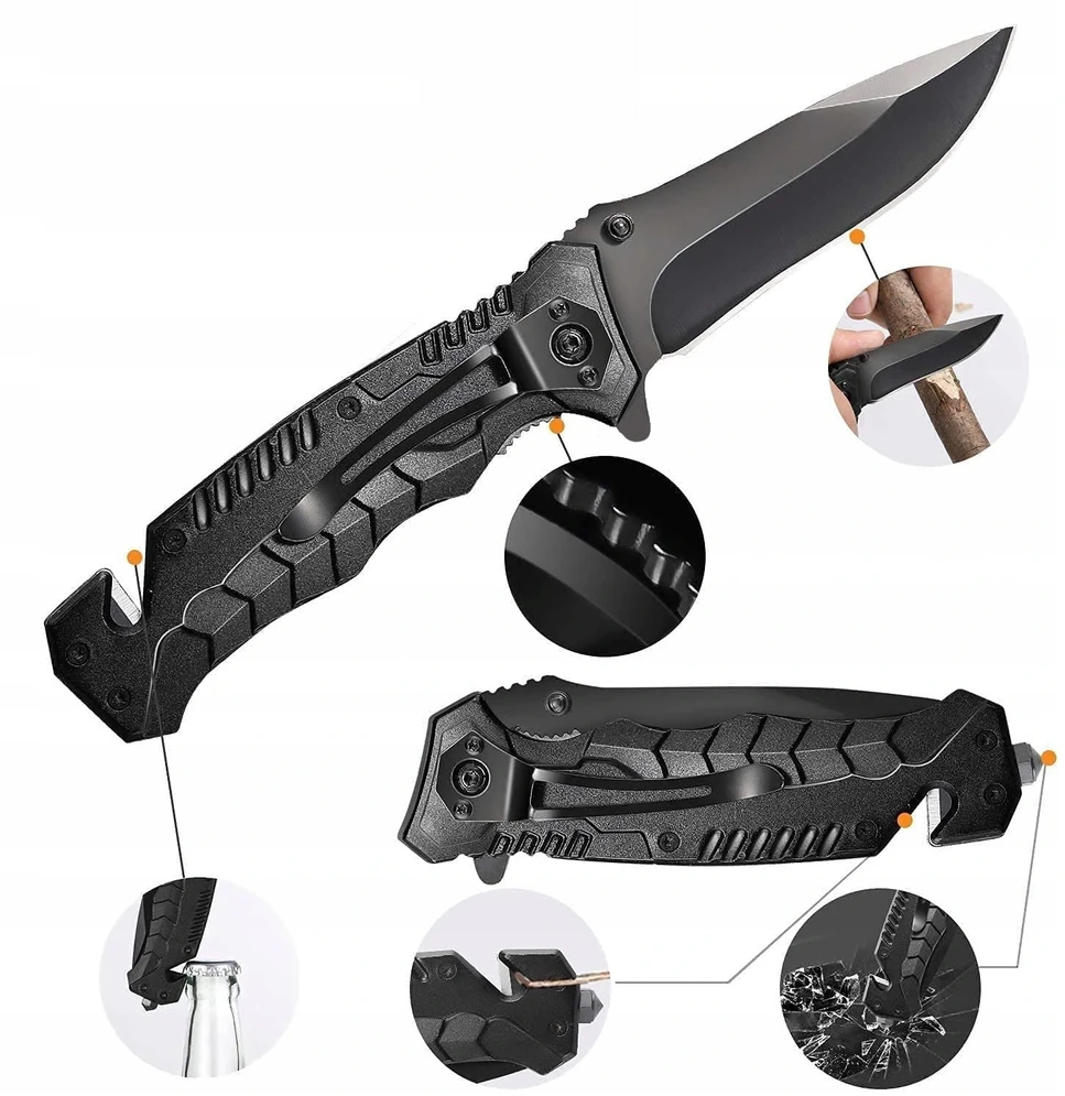 Nela-Styl MILITARY SURVIVAL MEGA SURVIVAL KIT 32in1 Kompaso kišeninio peilio gelbėjimo antklodė