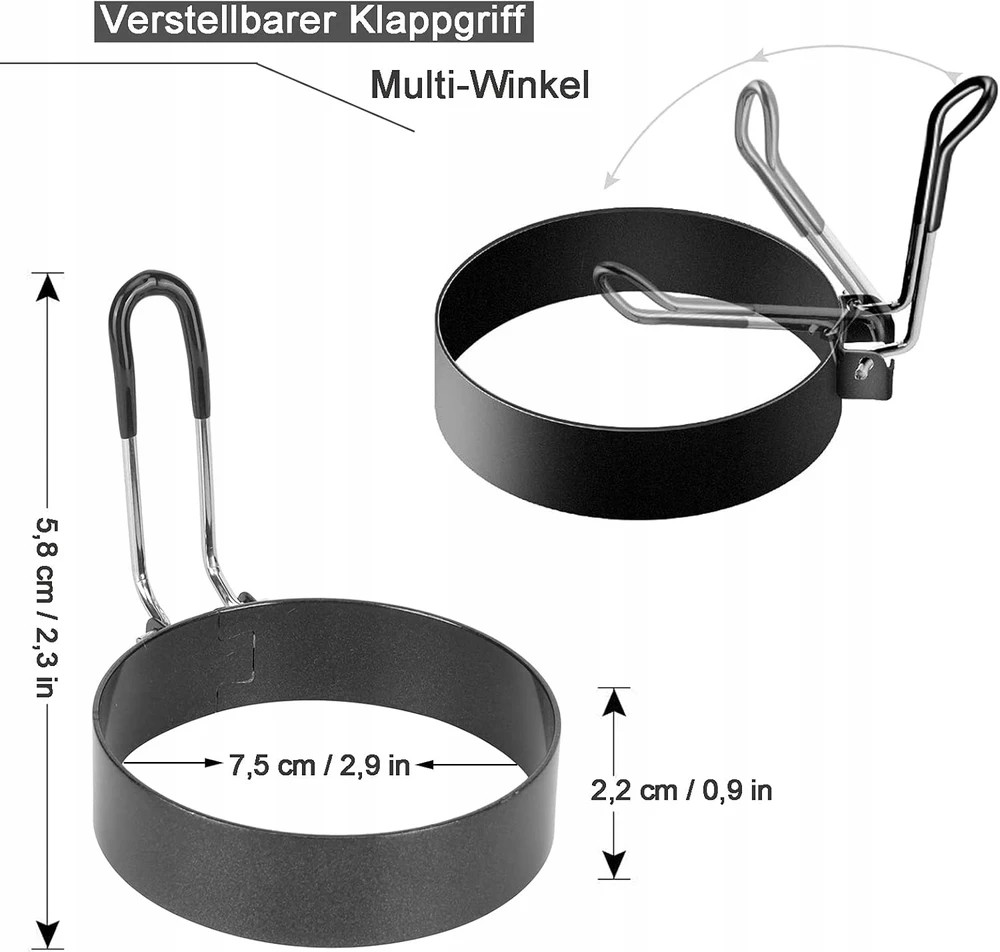 NELIPAUS KEPTO KIAUŠINIO ŽIEDAI 7,6 CM 4 VIENŲ RINKINYS