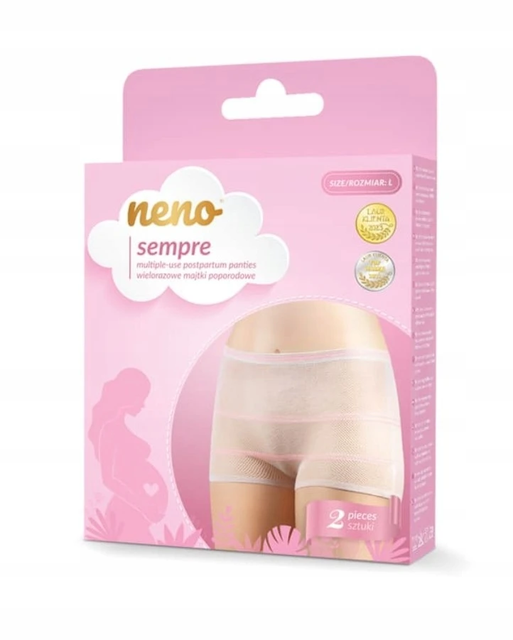 NENO SEMPRE daugkartinio naudojimo pogimdyminės kelnaitės, L dydis, 2 vnt.